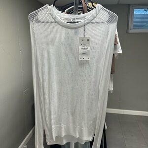 Zara Ivory Knit Pullover